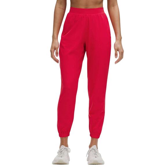 Lululemon Adapted State Perforated High-Rise Jogger Red Glow Sz 14 New With Tag - Picture 1 of 11